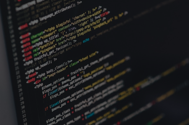 screen with code